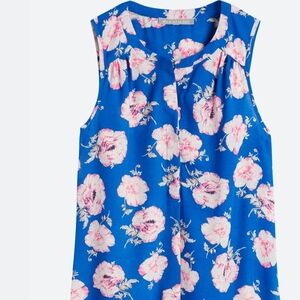 Daniel Rainn Blue and Pink Floral Blouse